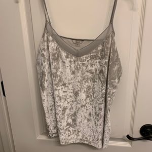 Guess Grey Velvet Tank Top